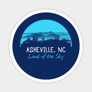 Asheville Cityscape - Land of the Sky - BlueG 07 Magnet